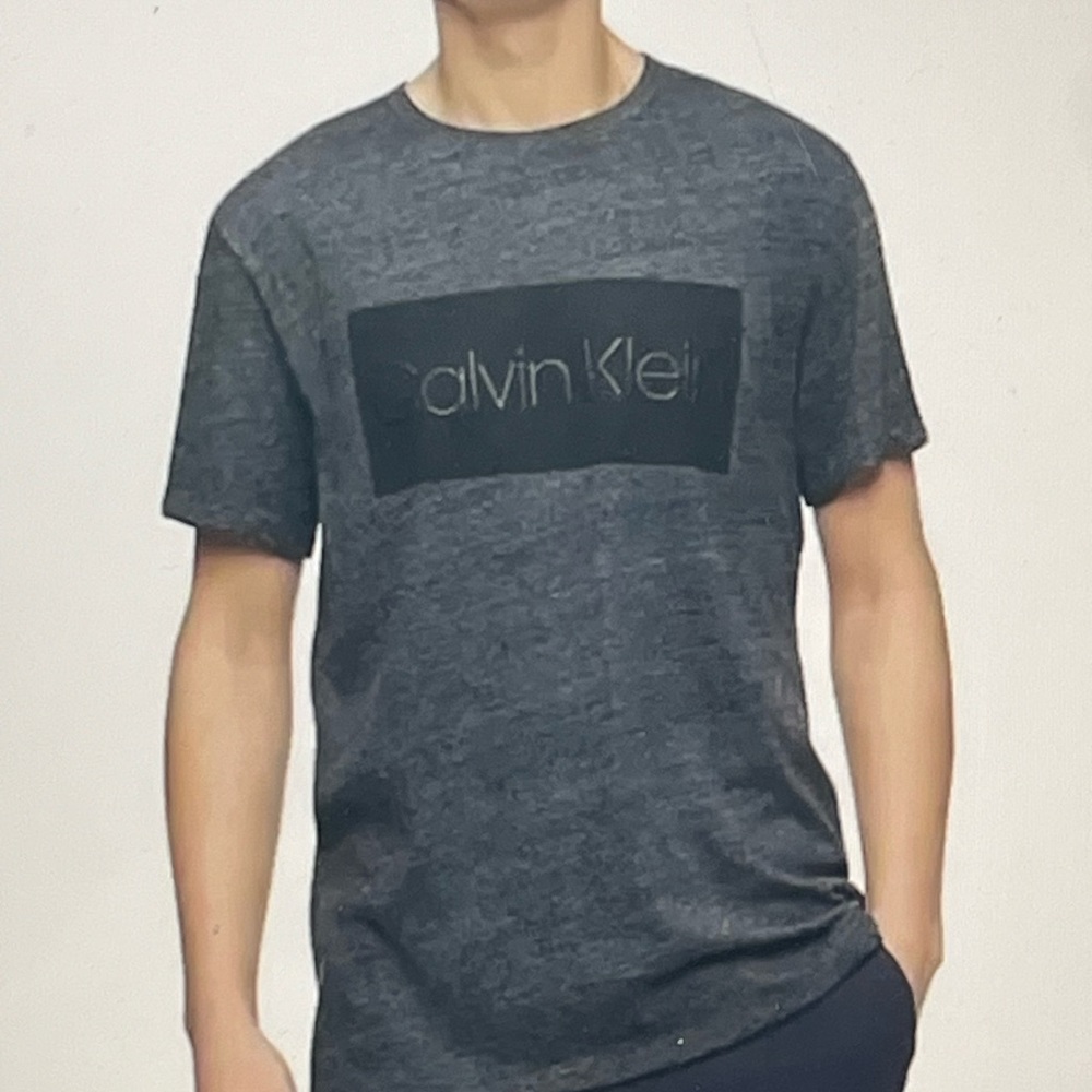 Calvin Klein logo t shirt, Heather gray, M